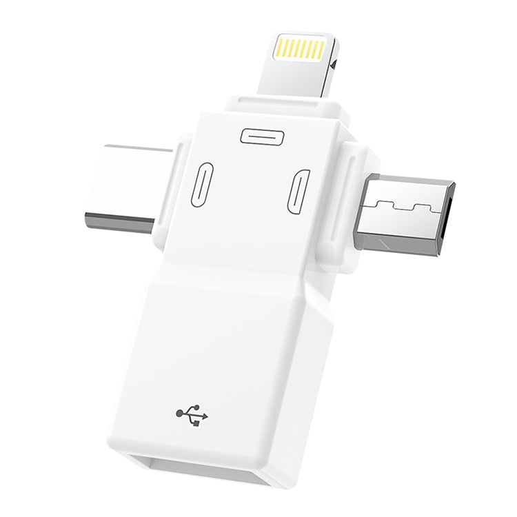 USB2.0 轉 8Pin+Type-C+Micro USB 三合一 OTG轉接頭器