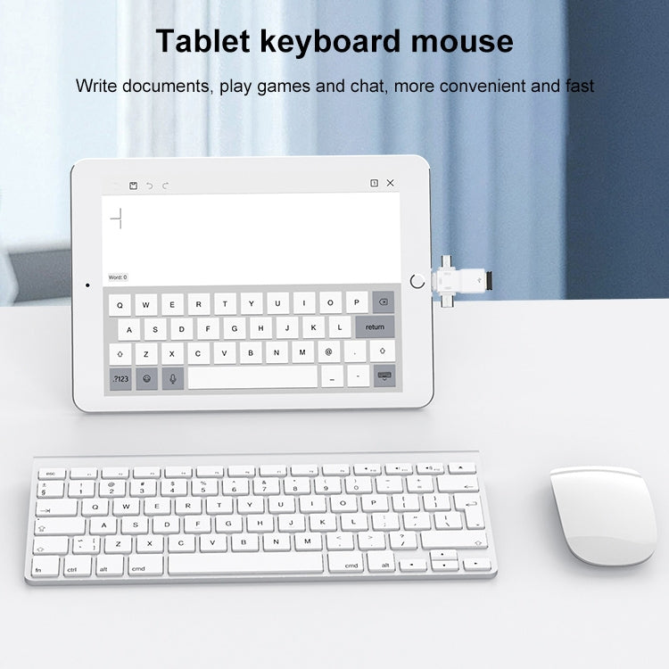 USB2.0 轉 8Pin+Type-C+Micro USB 三合一 OTG轉接頭器