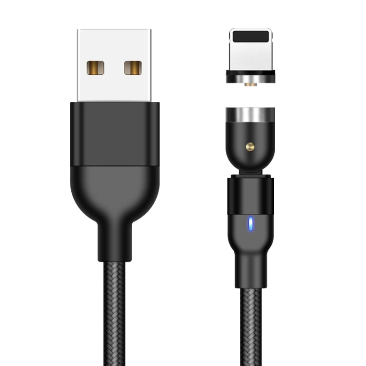 2m 2A USB 轉 8 Pin 尼龍編織可旋轉彎折磁吸線