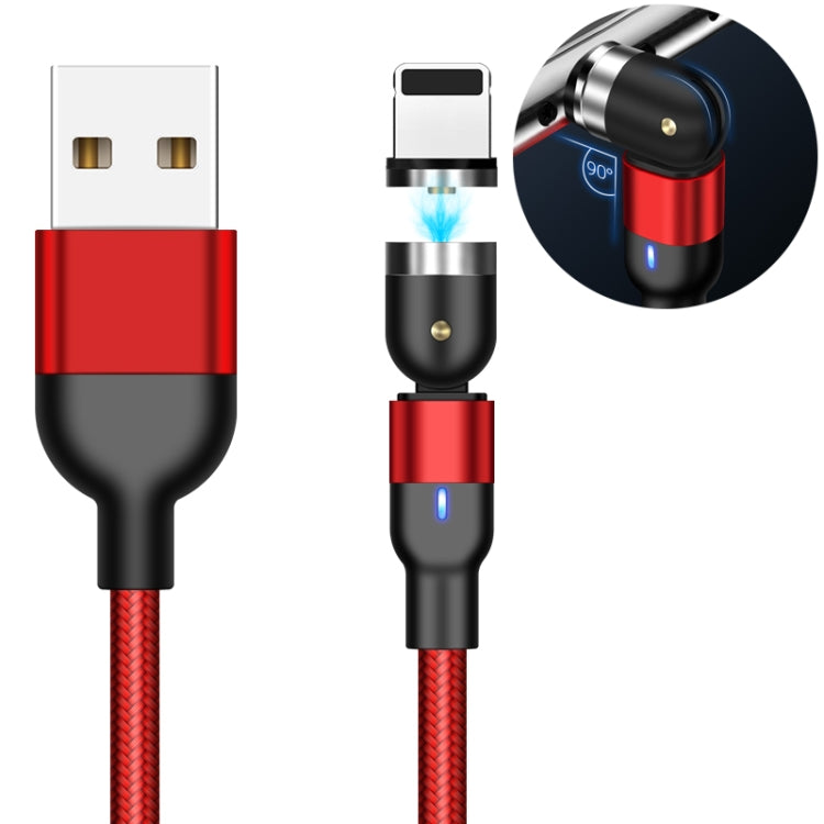 2m 2A USB 轉 8 Pin 尼龍編織可旋轉彎折磁吸線