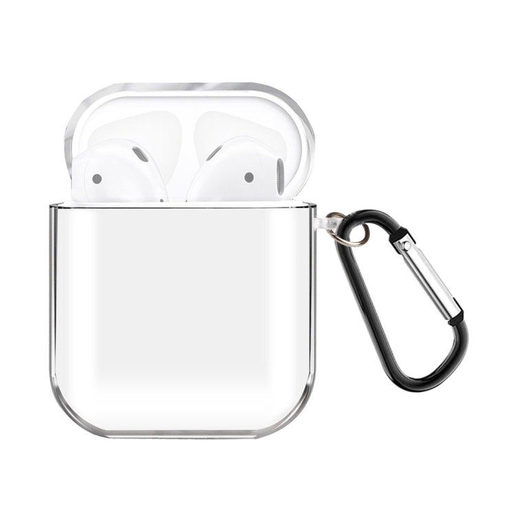 適用於AirPods 1 / 2代通用 高透TPU耳機保護套帶掛鈎