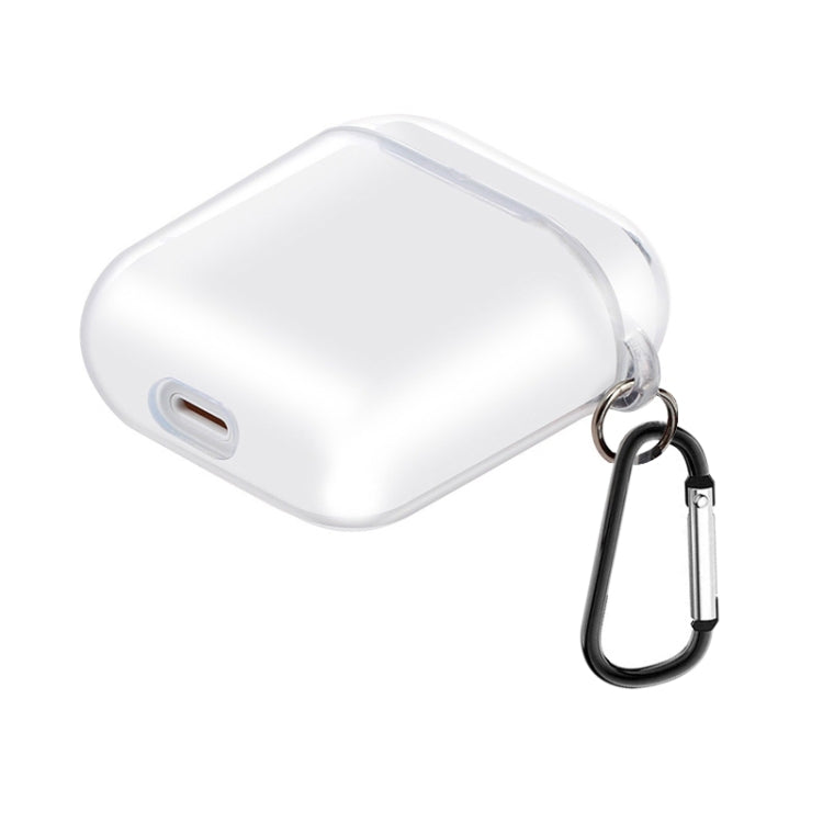 適用於AirPods 1 / 2代通用 高透TPU耳機保護套帶掛鈎
