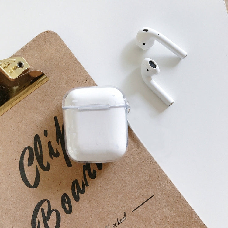 適用於AirPods 1 / 2代通用 高透TPU耳機保護套帶掛鈎