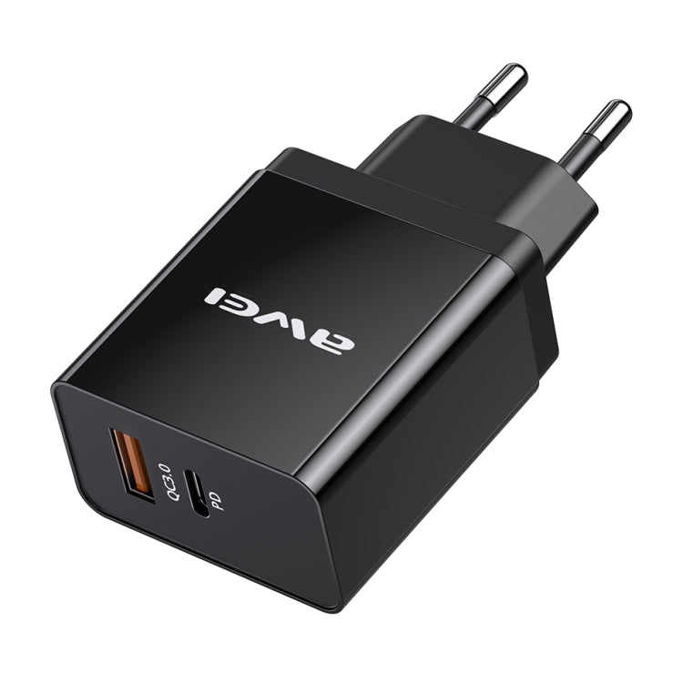 awei C-980 18W PD USB-C + QC 3.0 USB接口 快速充電旅行充，歐規