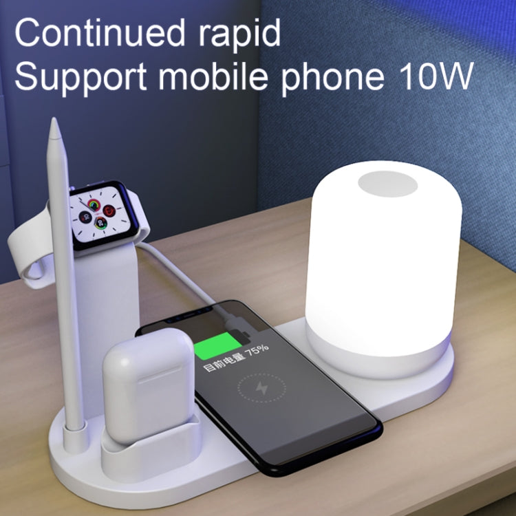 WS6 10W 2個USB接口+1個Type-C接口多功能檯燈+Qi 無線充電器