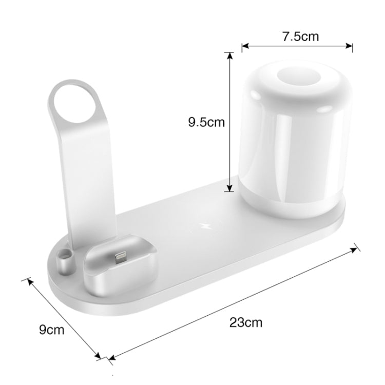 WS6 10W 2個USB接口+1個Type-C接口多功能檯燈+Qi 無線充電器