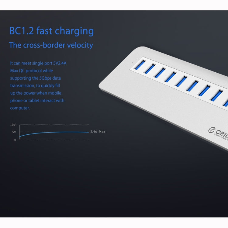 ORICO M3H10-U3-V2 鋁合金10個USB 3.0接口HUB集線器