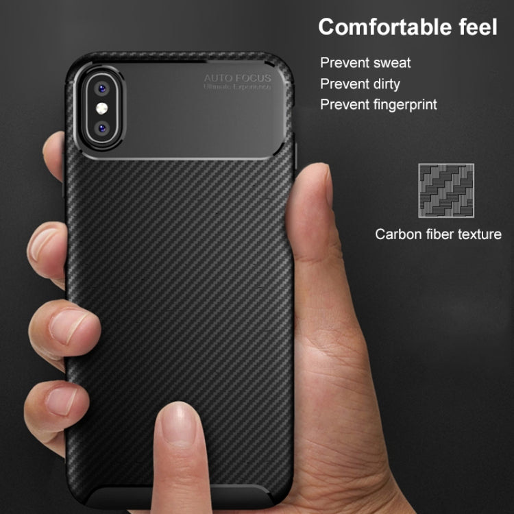 適用於iPhone X / XS 甲殼蟲形 碳纖維紋TPU保護殼