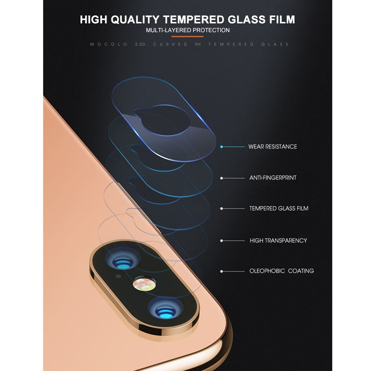 mocolo 適用於iPhone XS / X 0.15mm 9H 2.5D鋼化玻璃鏡頭膜