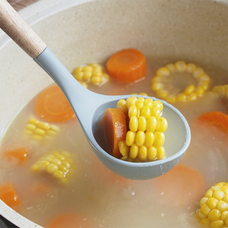 13件套 硅膠木柄耐熱廚具餐具套裝 帶小號廚具筒