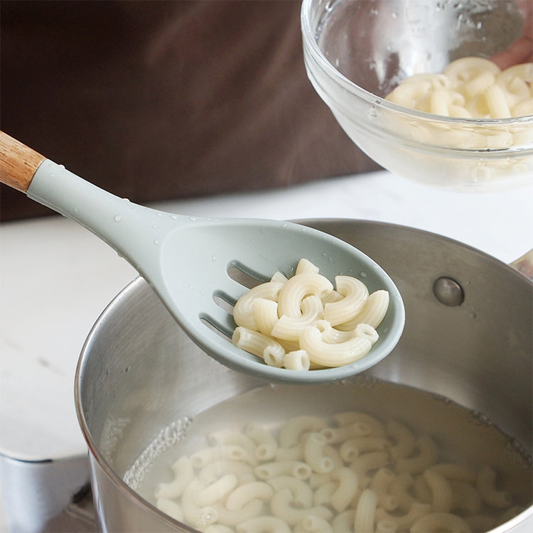 13件套 硅膠木柄耐熱廚具餐具套裝 帶小號廚具筒