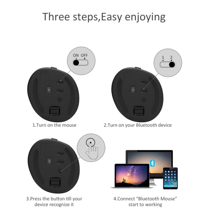 DELUX M618 mini 2.4G無線2400DPI USB可充電人體工學垂直鼠標