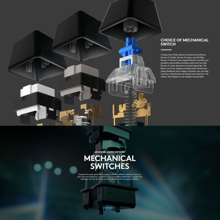 羅技 G512 RGB L軸机械有線遊戲鍵盤，線長：1.8m