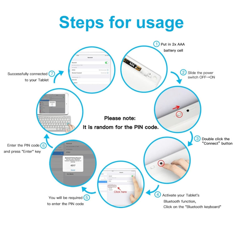 WB-8022 無線藍牙鍵盤 西班牙文按鍵