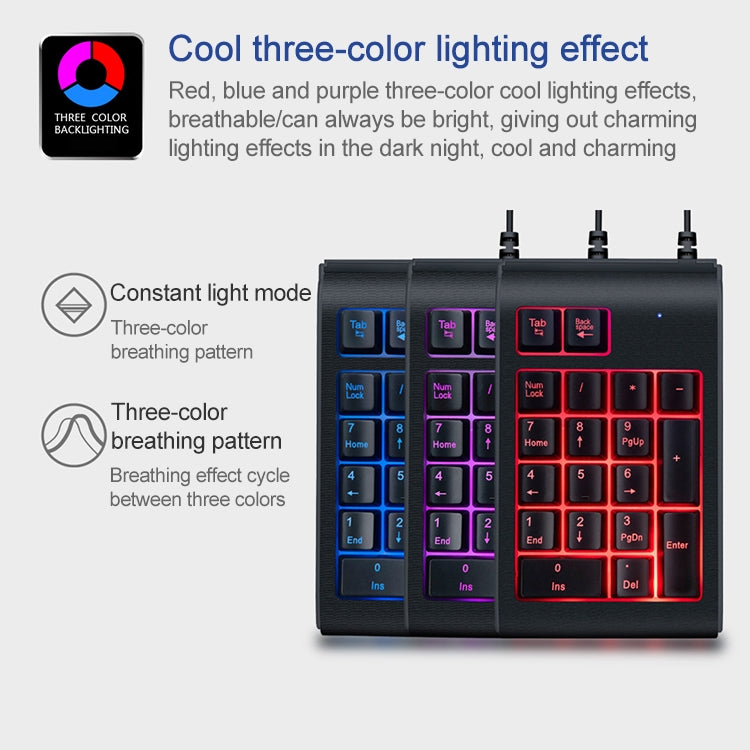 MC Saite 529 19鍵有線三色背光数字鍵盤