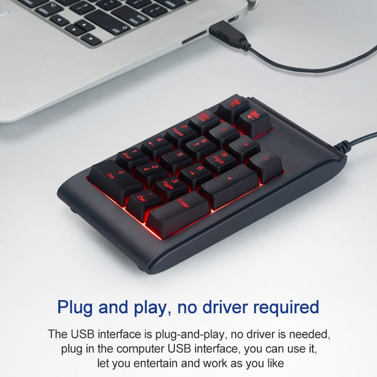 MC Saite 529 19鍵有線三色背光数字鍵盤