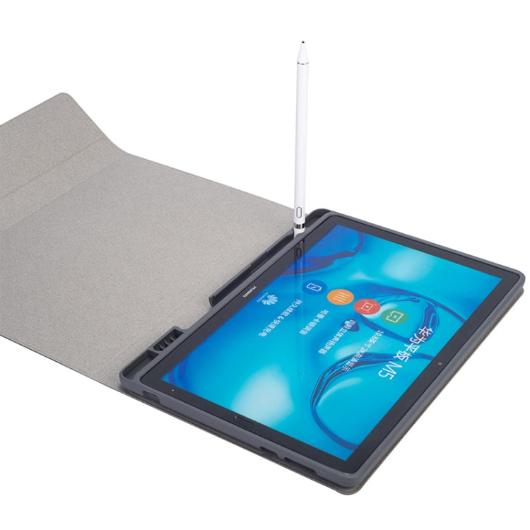 HW108A 可拆分磁吸七彩背光塑膠藍牙鍵盤+蠶絲紋TPU平板鍵盤皮套帶筆槽&支架 適用於華為 MediaPad M5 10.8 Pro / 10.8