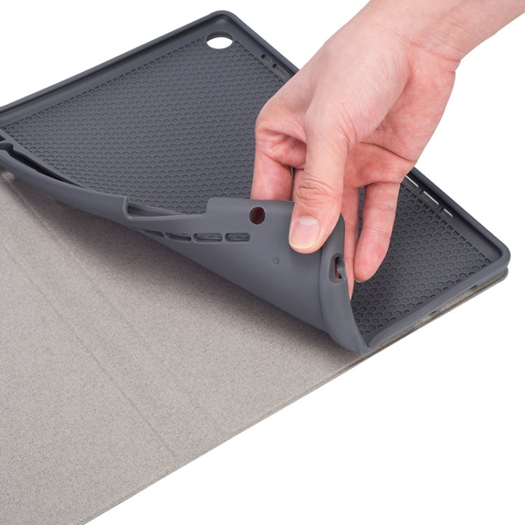 HW108A 可拆分磁吸七彩背光塑膠藍牙鍵盤+蠶絲紋TPU平板鍵盤皮套帶筆槽&支架 適用於華為 MediaPad M5 10.8 Pro / 10.8