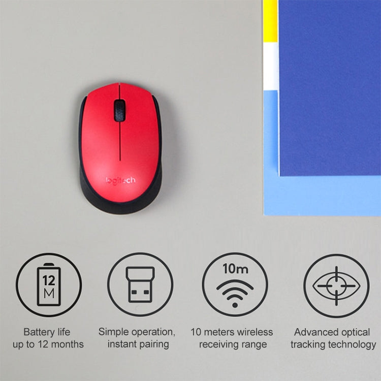 Logitech M170 1000DPI USB 無線鼠標 帶無線2.4G接收器
