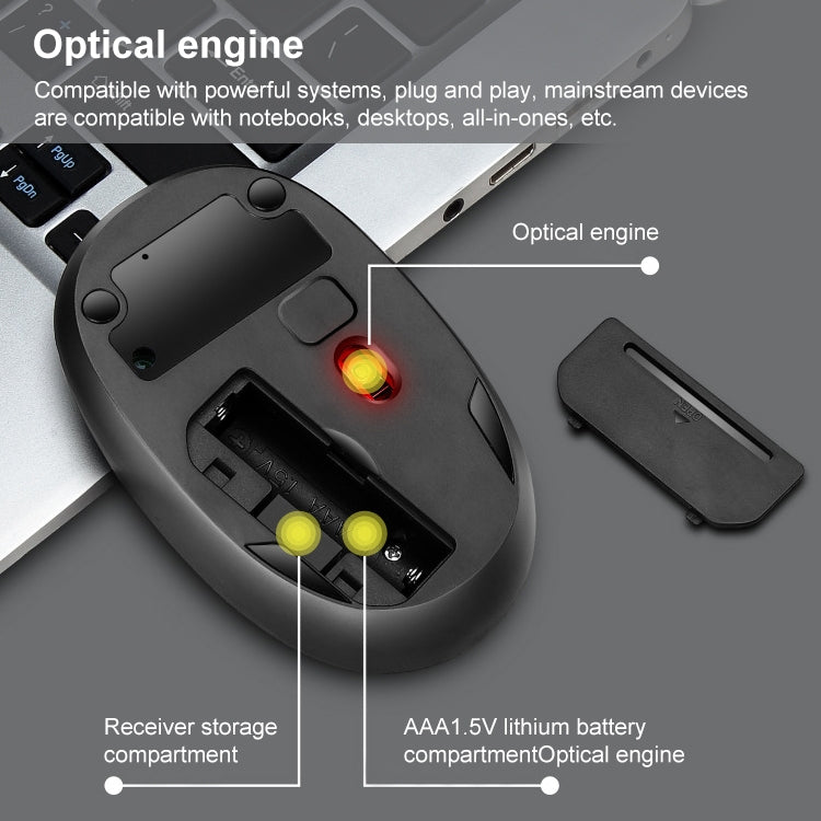 追光豹 007 2.4G 筆記本電腦無線迷你鼠標 1600dpi
