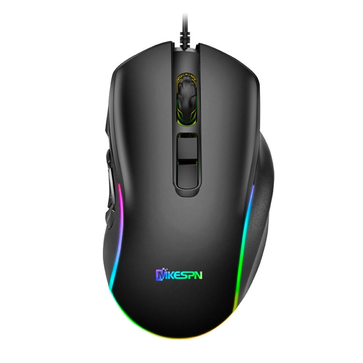 MKESPN X9 10按鍵 7200DPI RGB宏定義遊戲有線鼠標