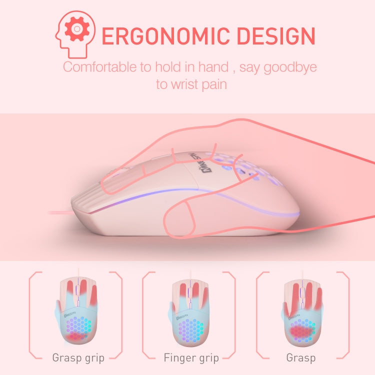 MKESPN SXS-838 Type-C接口RGB鏤空有線鼠標 , Type-C