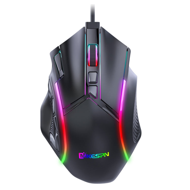 MKESPN X15 全速12800DPI 12鍵宏定義RGB有線鼠標