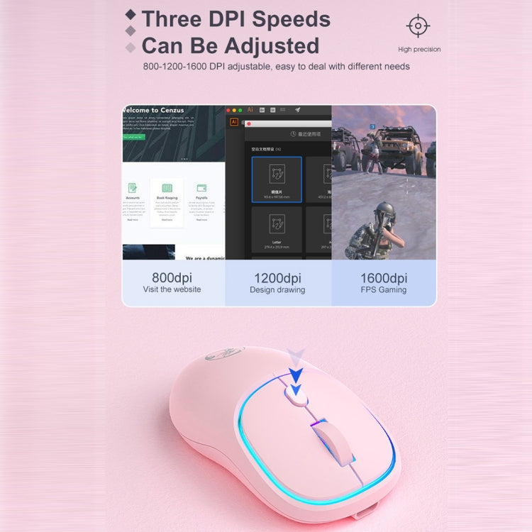 iMICE W-618 4按鍵 1600 DPI 2.4GHz 藍牙雙模充電靜音無線鼠標  , W-618 2.4GHz & Bluetooth