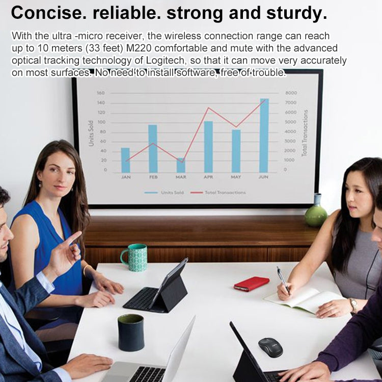 羅技 M220 1200DPI 2.4GHz無線鼠標