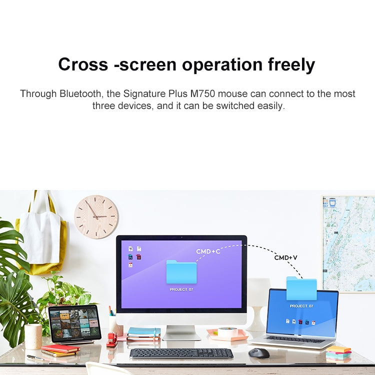 羅技 M750 2000DPI 2.4GHz無線藍牙雙模鼠標