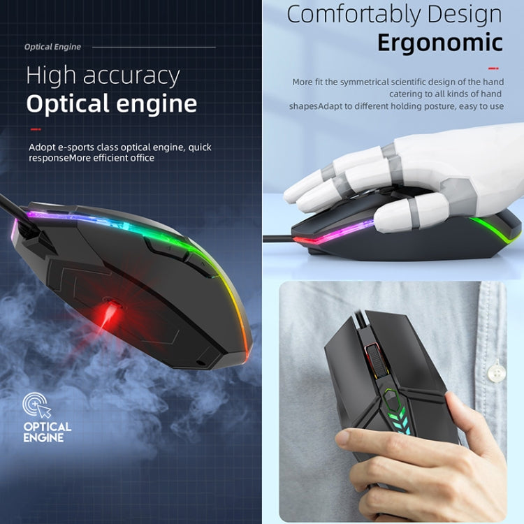 S700 彩色燈USB有線遊戲鼠標