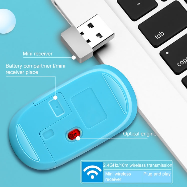 追光豹 8820 糖果色無線鍵盤+鼠標套裝