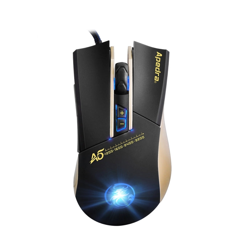 Apedra iMICE A5 高精度遊戲鼠標 LED四色控制呼吸燈USB 7按鈕3200 DPI有線光學遊戲鼠標