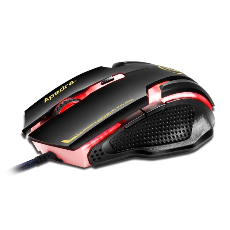 Apedra iMICE A9 高精度遊戲鼠標 LED四色控制呼吸燈USB 6按鈕3200 DPI有線光學遊戲鼠標