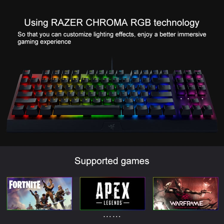 雷蛇 黑寡婦蜘蛛 V3 Tenkeyless RGB燈光有線机械鍵盤，競技版