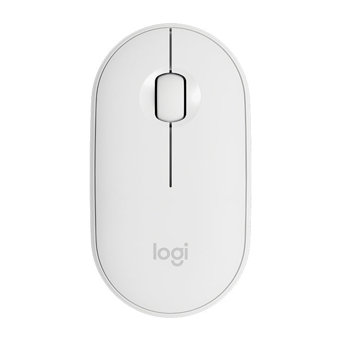 羅技 Pebble 鵝卵石造型輕薄3鍵1000DPI靜音無線藍牙光電鼠標，無線範圍：10m