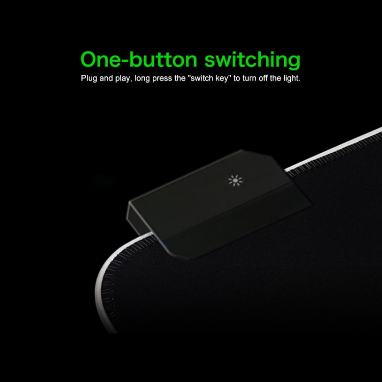 電腦怪獸圖案發光鼠標墊, 尺寸: 90 x 40 x 0.4cm