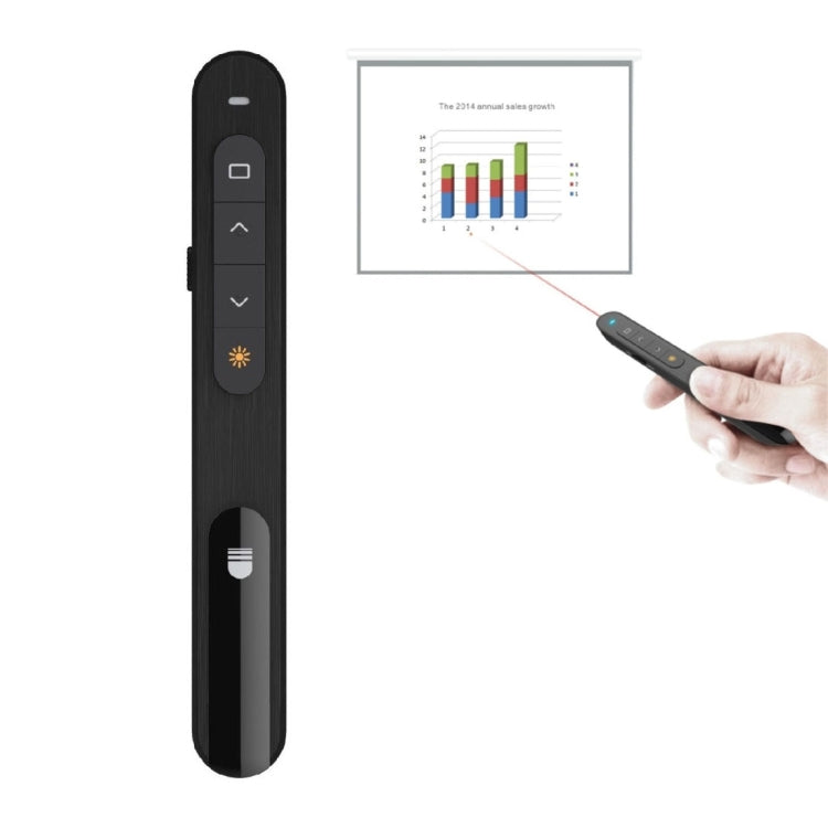 DSIT001 2.4GHz Updated Version Powerpoint Presentation Remote Control Multi-functional Laser Pointer for Multi-media, Control Distance: 100m