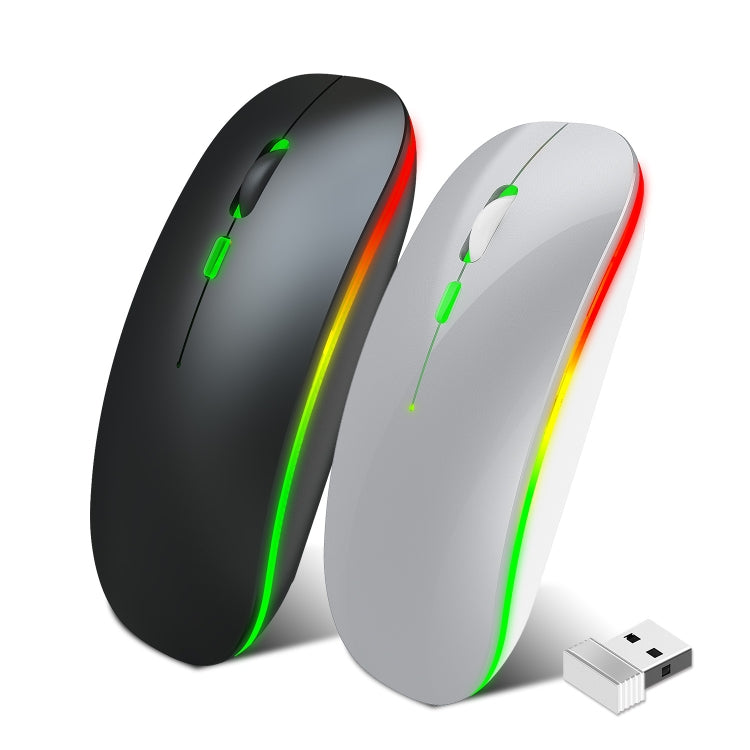 HXSJ M40 4鍵 2.4G七彩發光無線靜音鼠標