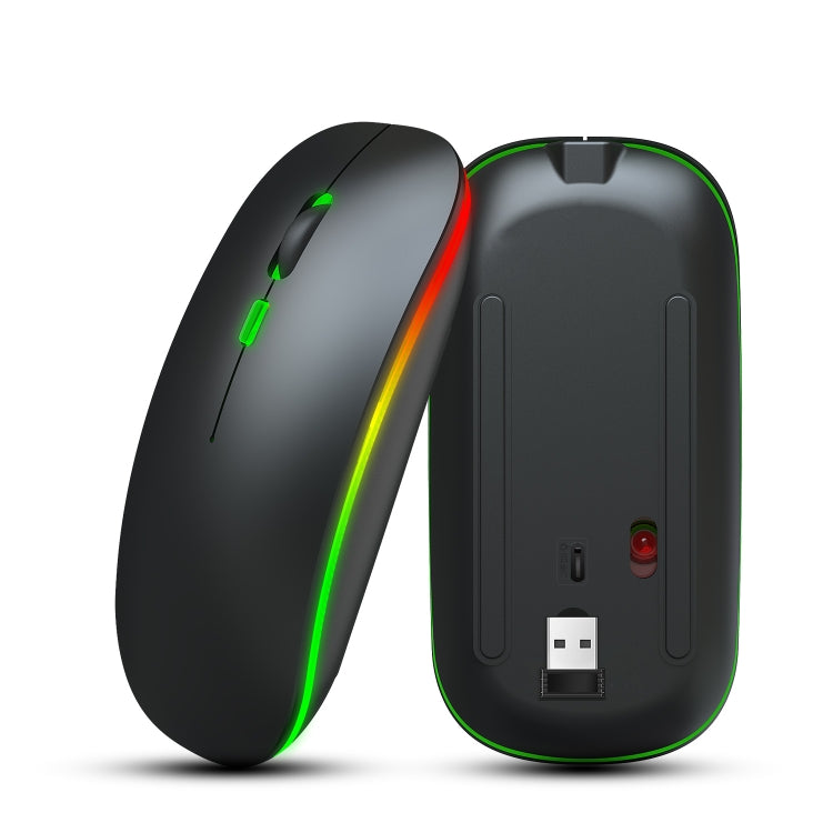 HXSJ M40 4鍵 2.4G七彩發光無線靜音鼠標