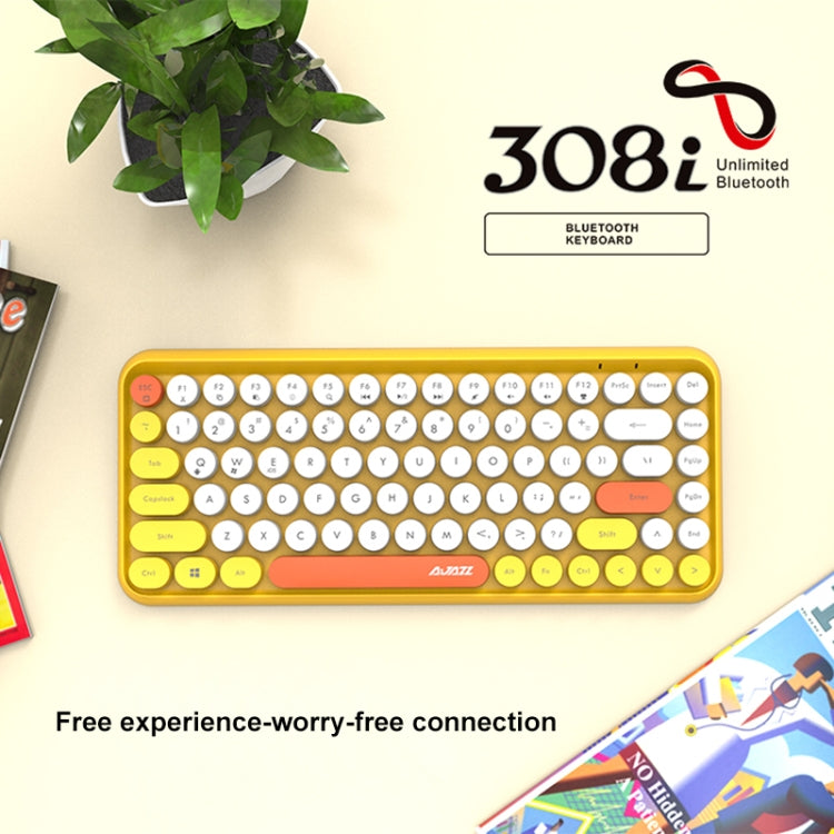 黑爵 308I 84鍵 平板手機台式電腦家用辦公藍牙鍵盤
