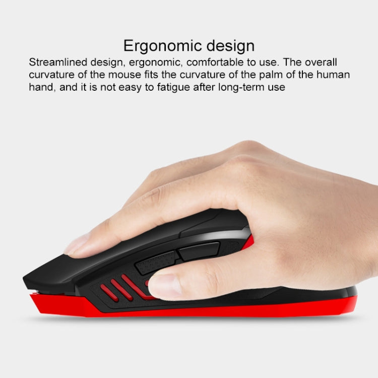 ET X-08 7鍵 2400DPI 2.4G無線炫彩背光靜音遊戲鼠標