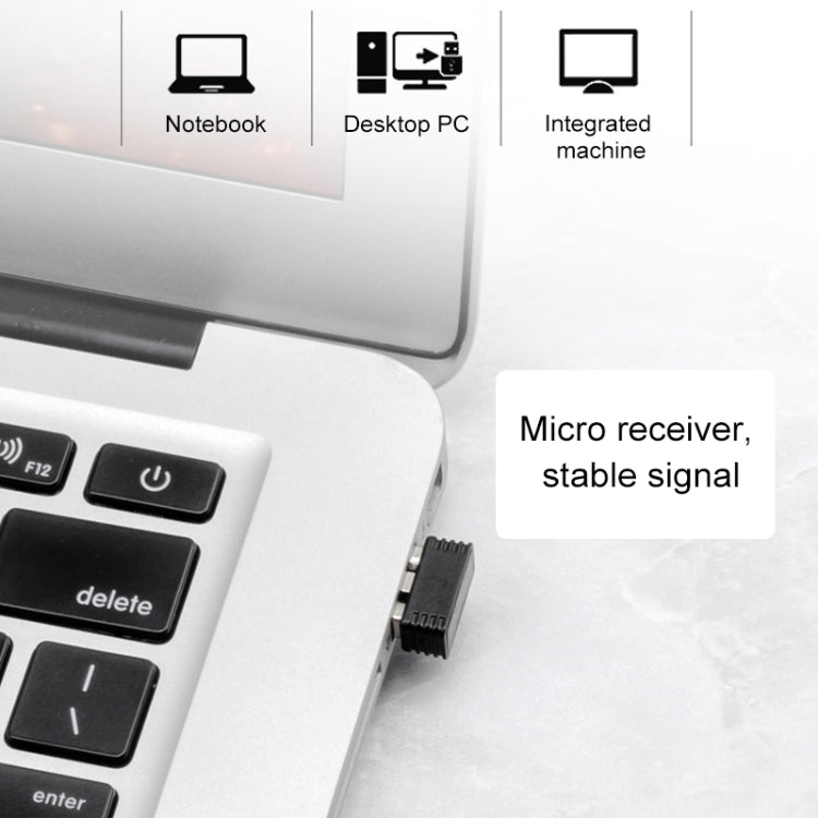 ET X-08 7鍵 2400DPI 2.4G無線炫彩背光靜音遊戲鼠標