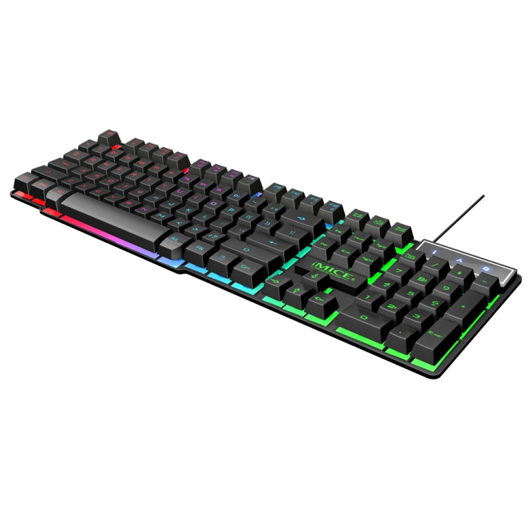 iMICE AK-600 有線USB懸浮鍵帽字符發光背光遊戲鍵盤