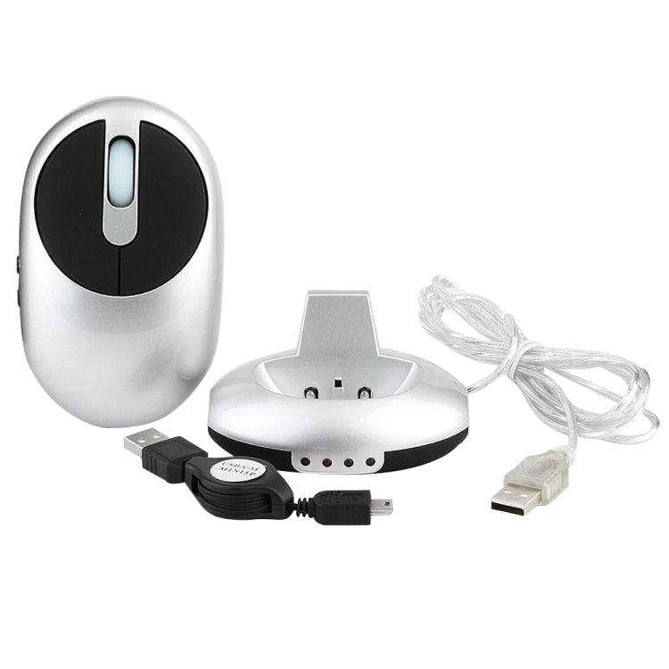 MZ-012 2.4G 無線充電光電鼠標，帶3口USB HUB