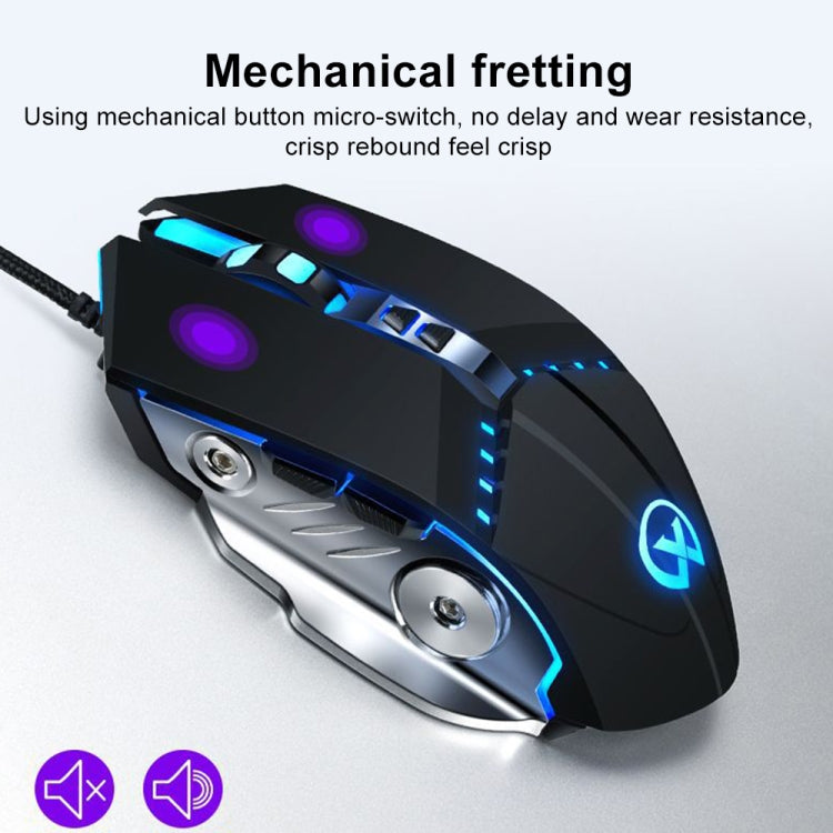 GM20 3200DPI 4-modes Adjustable 7-keys RGB Light Wired Gaming Mouse