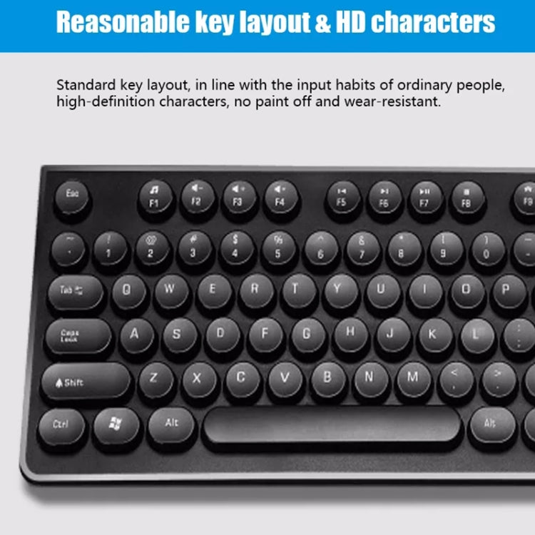 ZGB S500圓形鍵USB有線電腦鍵盤  , Round Key (Black), Round Key (White)