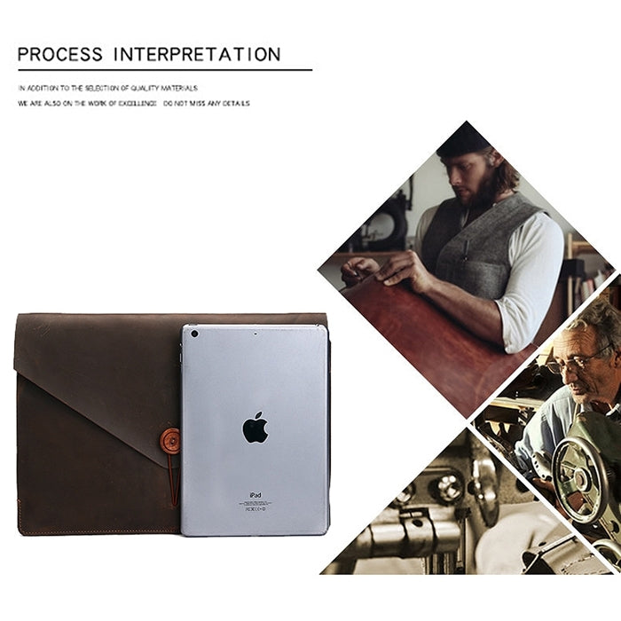 008 12英寸及以下通用 皮質商務筆記本電腦包 , 12 inch (Yellow), 12 inch (Coffee)