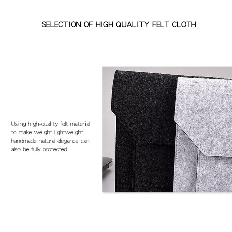 ND06 多用途毛氈紐扣筆記本電腦內膽包 適合於12.5 inch筆記本電腦