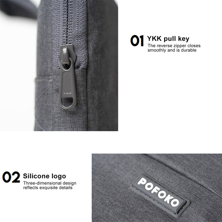 POFOKO A520系列 14-15.4英寸 筆記本電腦手提包 帶拉杆箱插帶